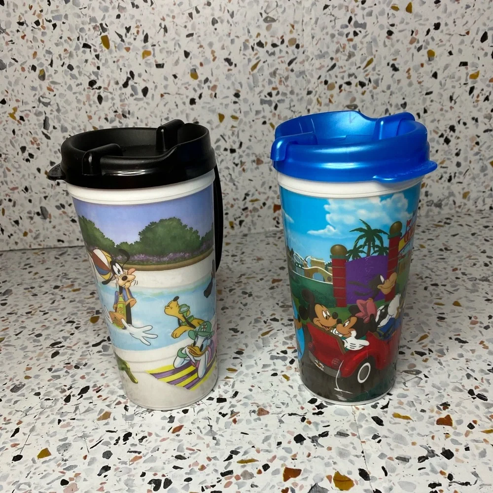 Disney Park Travel Mugs with Lids | Set of 2